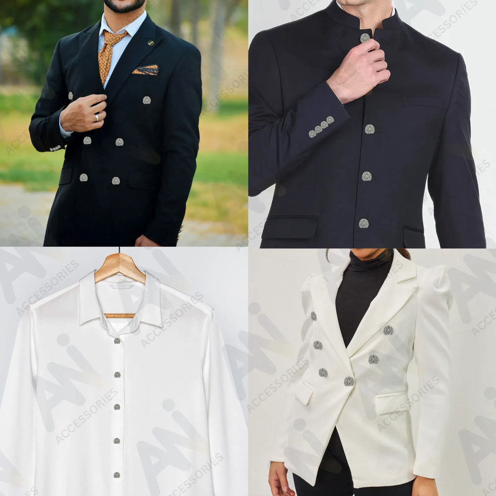 Coat and Blazer Matt Style Eagle Buttons for Clothing and Trendy.