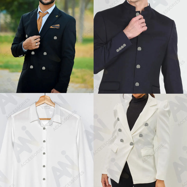 Coat and Blazer Matt Style Eagle Buttons for Clothing and Trendy.
