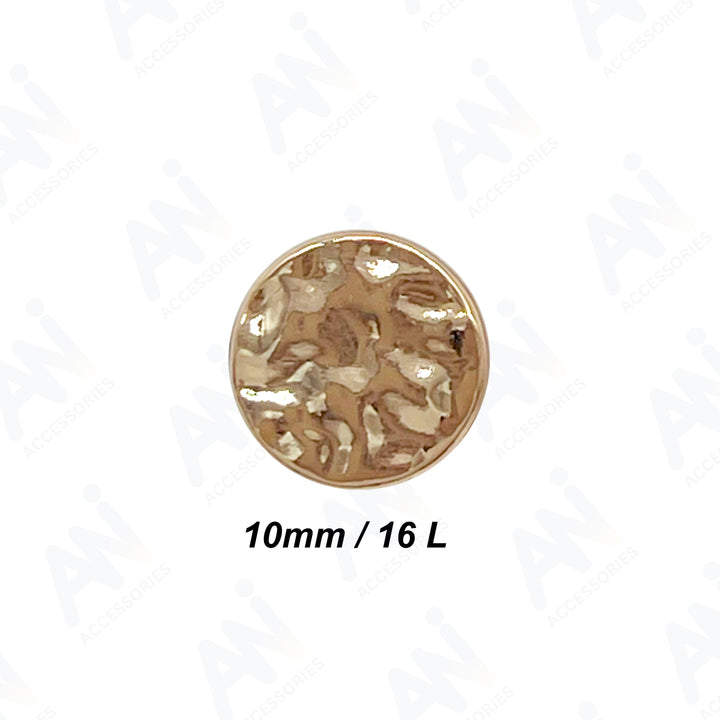 Hammered Tone Metal Button with Textured Finish