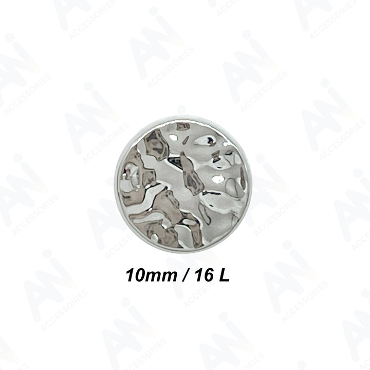 Hammered Tone Metal Button with Textured Finish