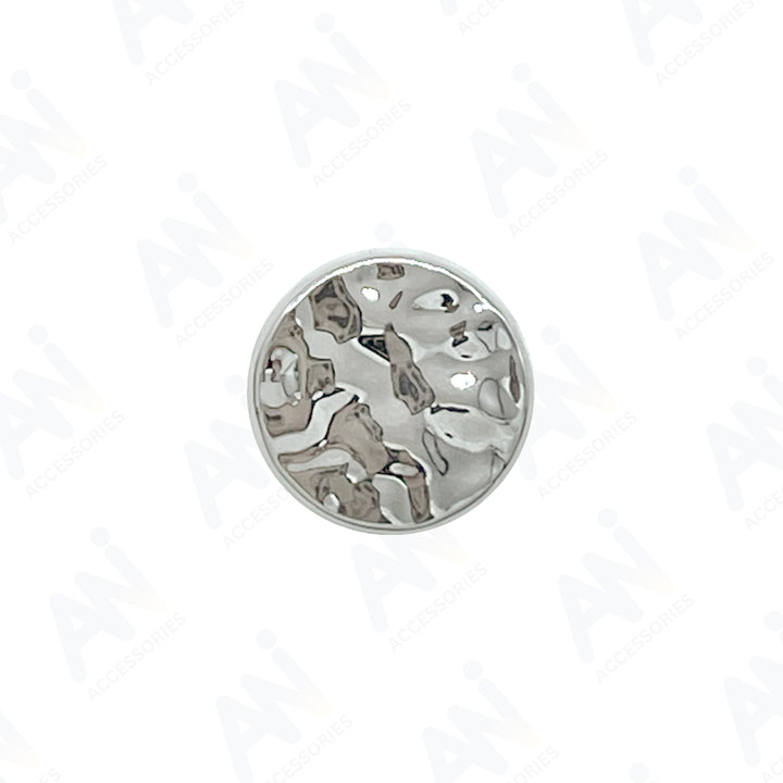 Hammered Tone Metal Button with Textured Finish