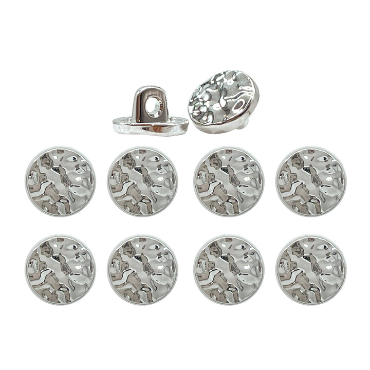 Hammered Tone Metal Button with Textured Finish