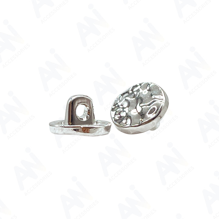 Hammered Tone Metal Button with Textured Finish