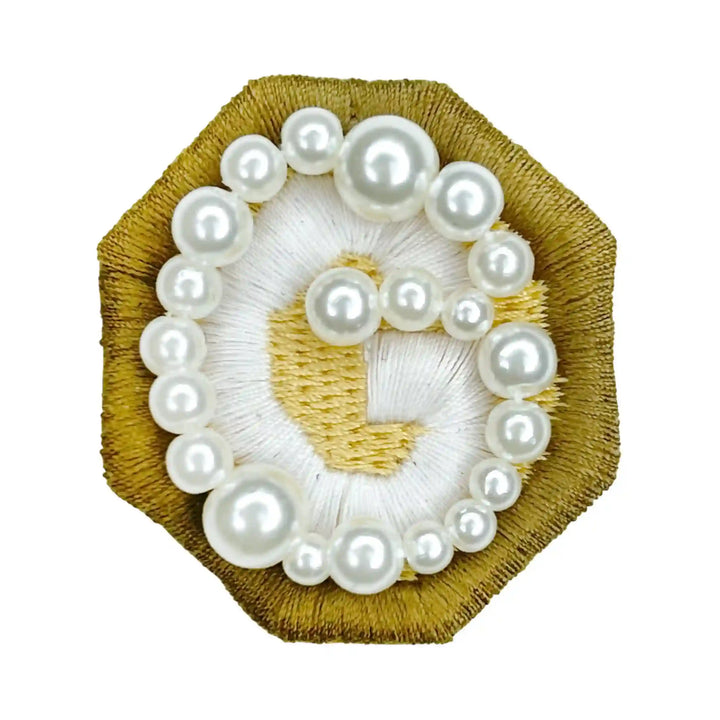Octagonal Pearl and G Letter Patch