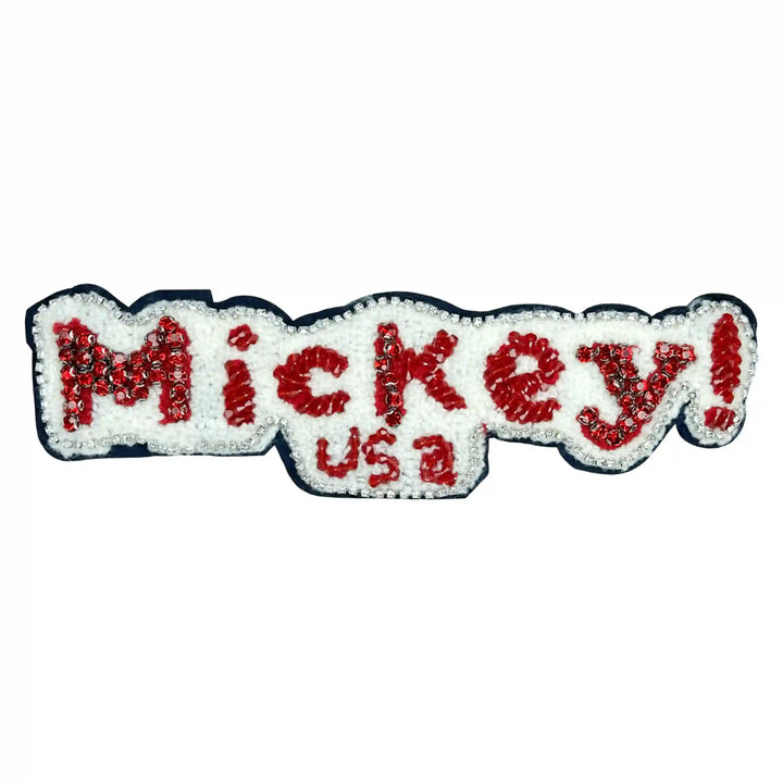 Mickey Usa Bead Patch
