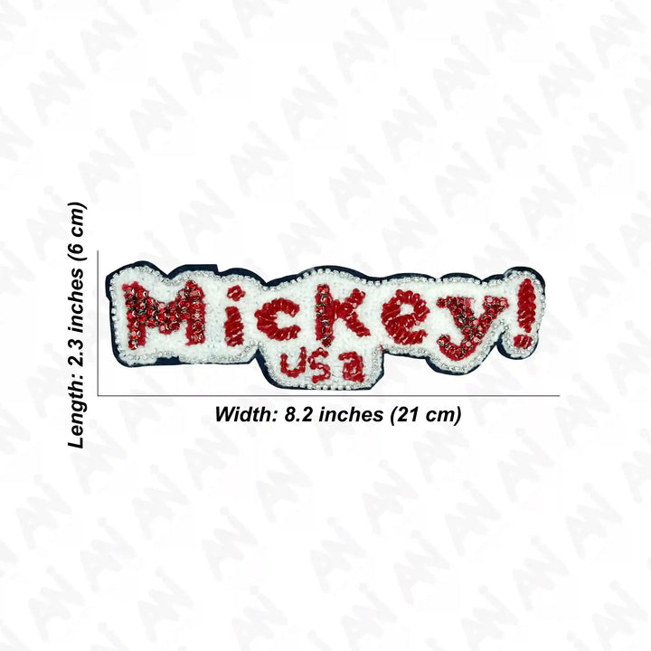 Mickey Usa Bead Patch