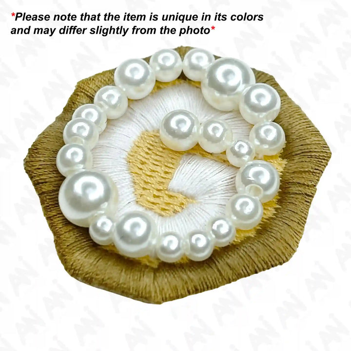 Octagonal Pearl and G Letter Patch