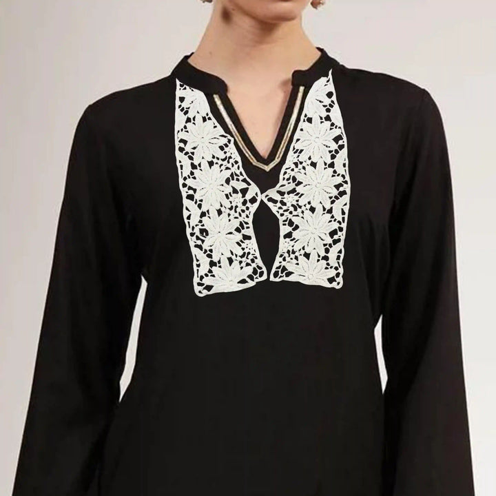 2 Part V Neckline Patch