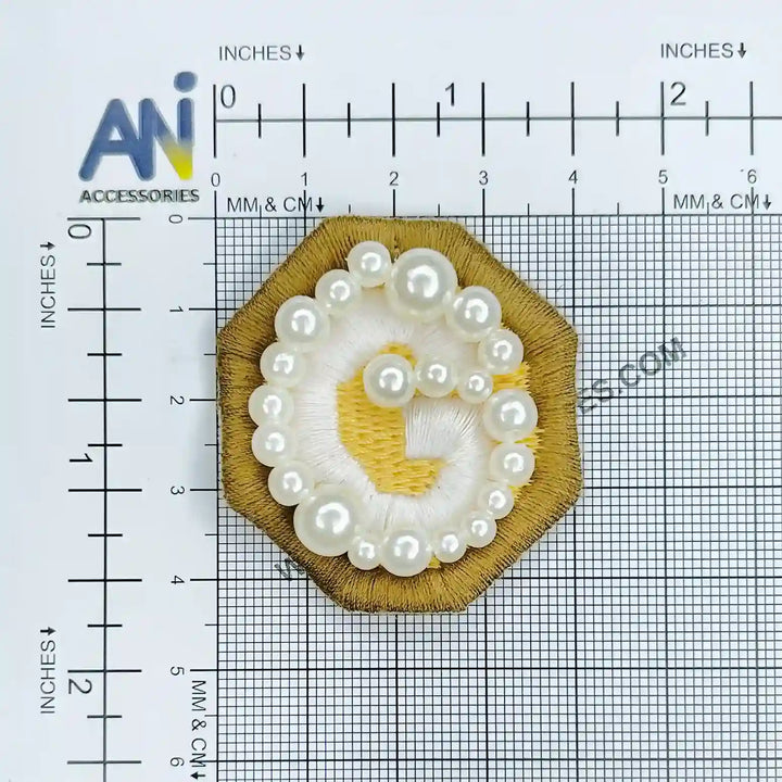 Octagonal Pearl and G Letter Patch