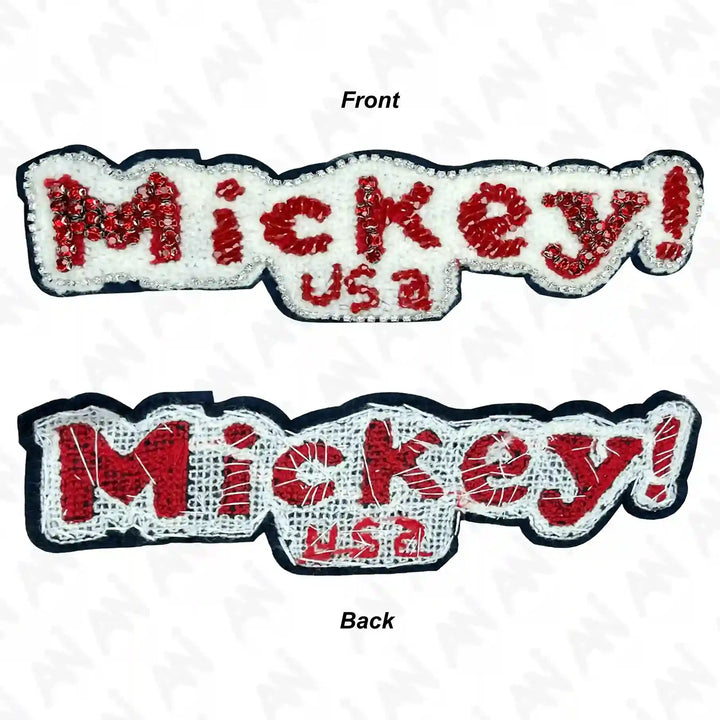 Mickey Usa Bead Patch