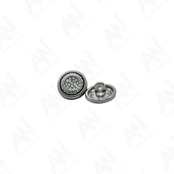 Greek Pattern Rhinestone Metal Shirt Buttons