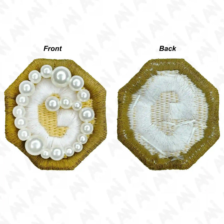 Octagonal Pearl and G Letter Patch