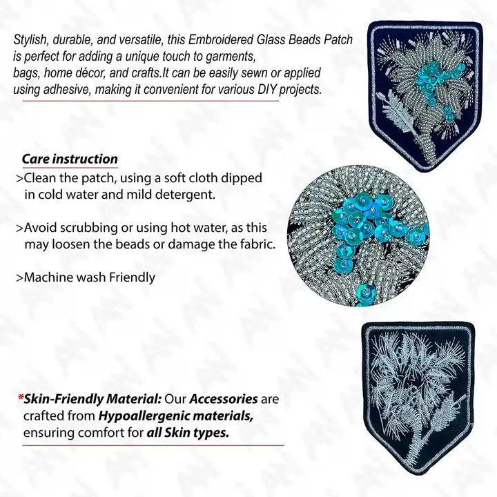 Shield Floral Style Patch