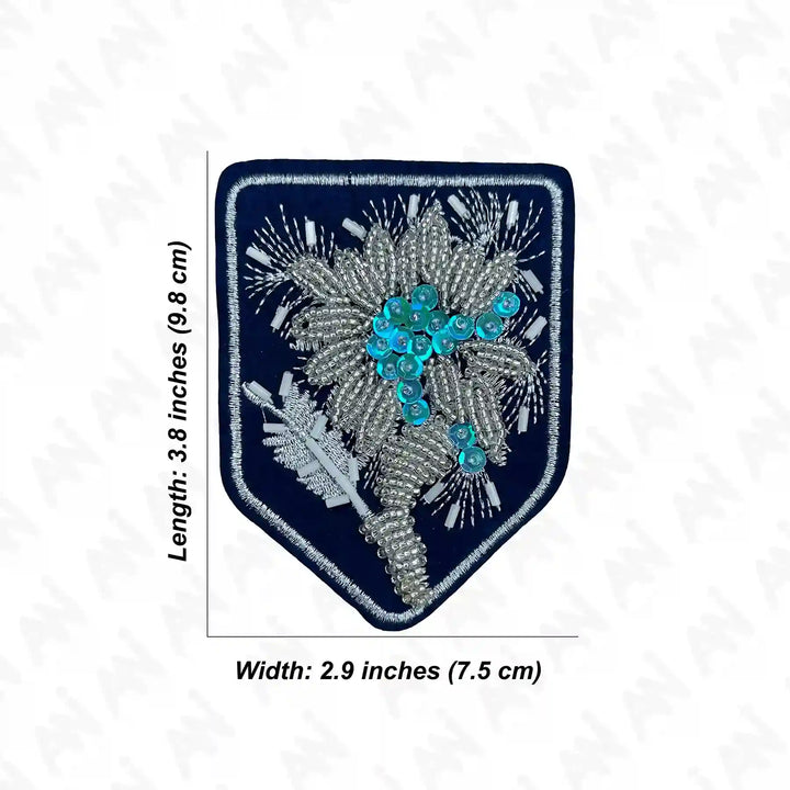 Shield Floral Style Patch
