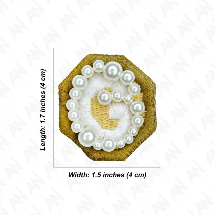 Octagonal Pearl and G Letter Patch