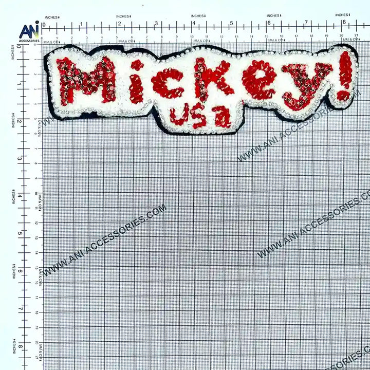 Mickey Usa Bead Patch