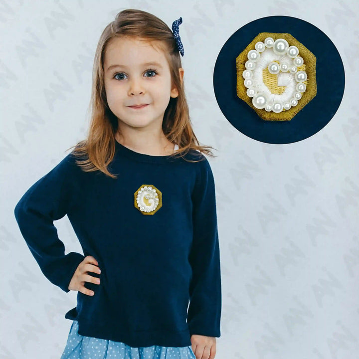 Octagonal Pearl and G Letter Patch