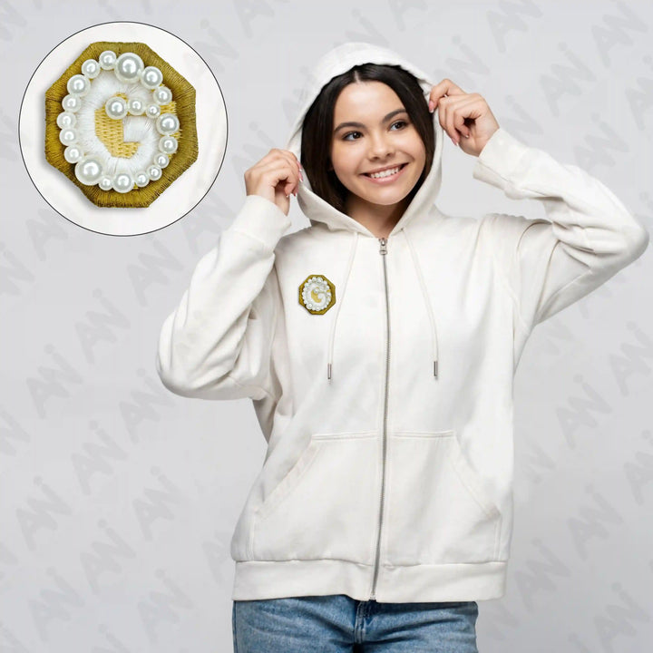 Octagonal Pearl and G Letter Patch