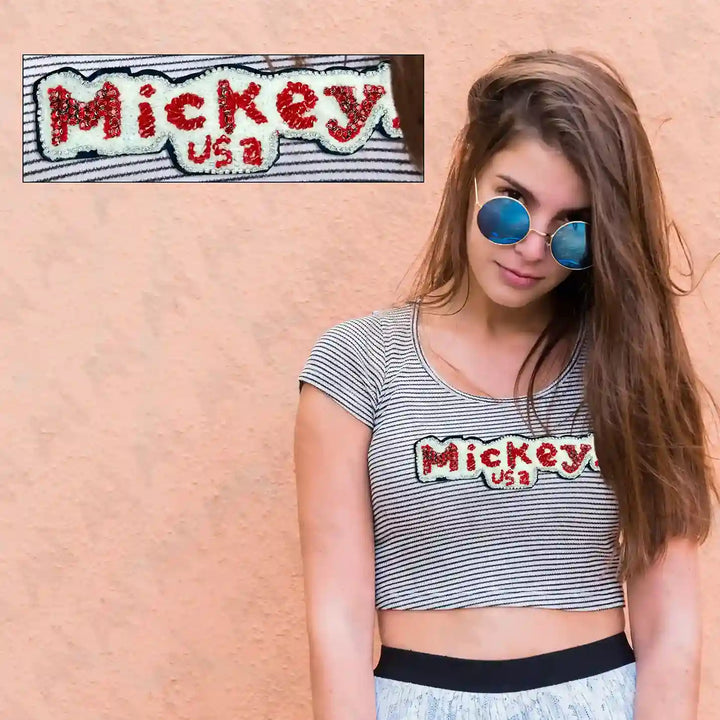 Mickey Usa Bead Patch