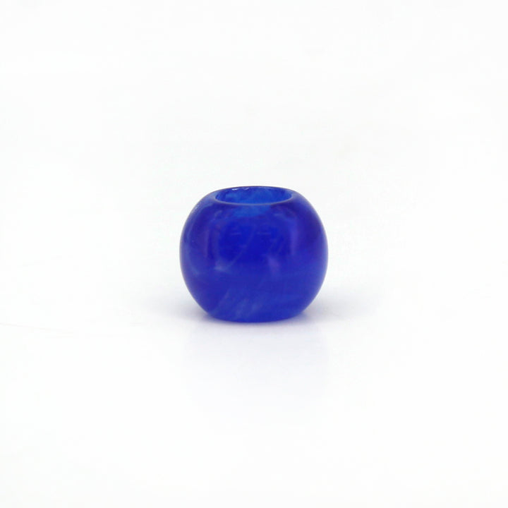 Marbled Blue Barrel Beads