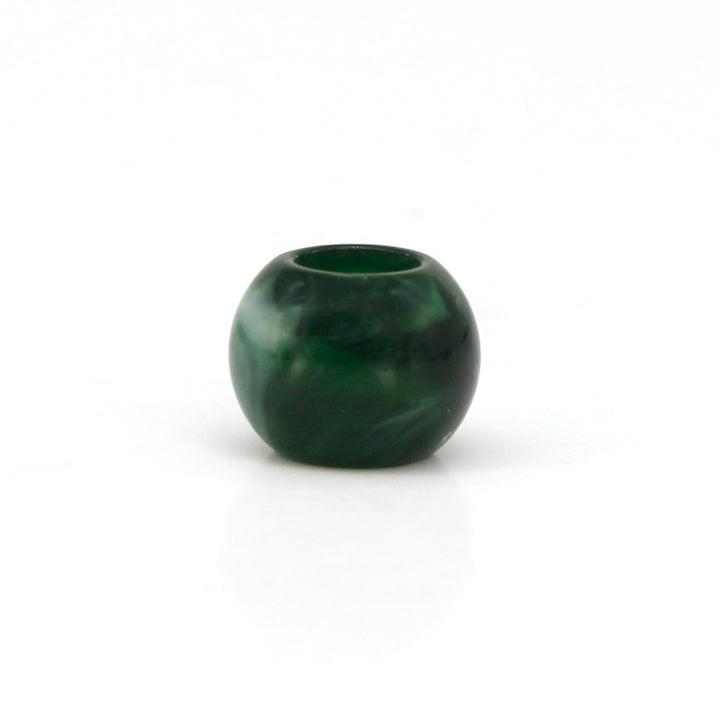 Textured Green Resin beads