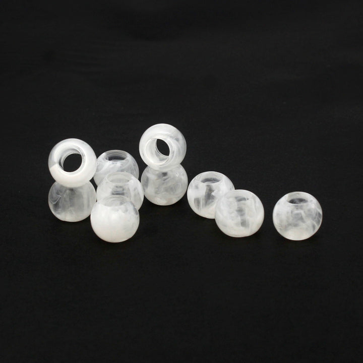 White Cloudy Resin beads