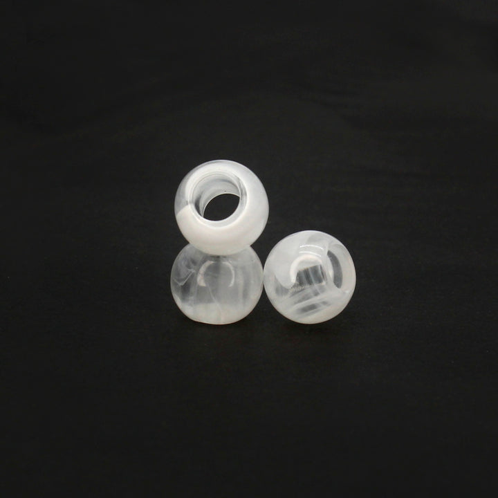 White Cloudy Resin beads
