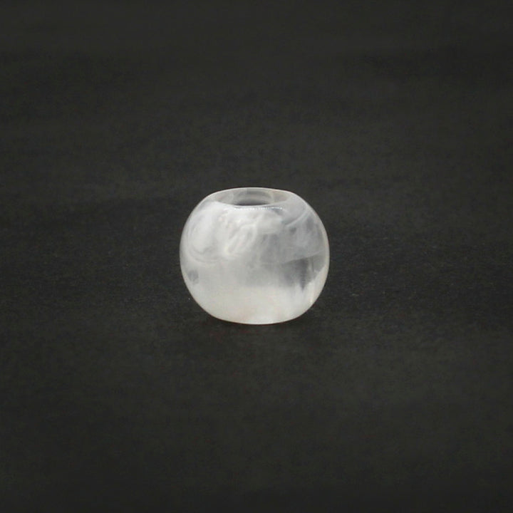 White Cloudy Resin beads