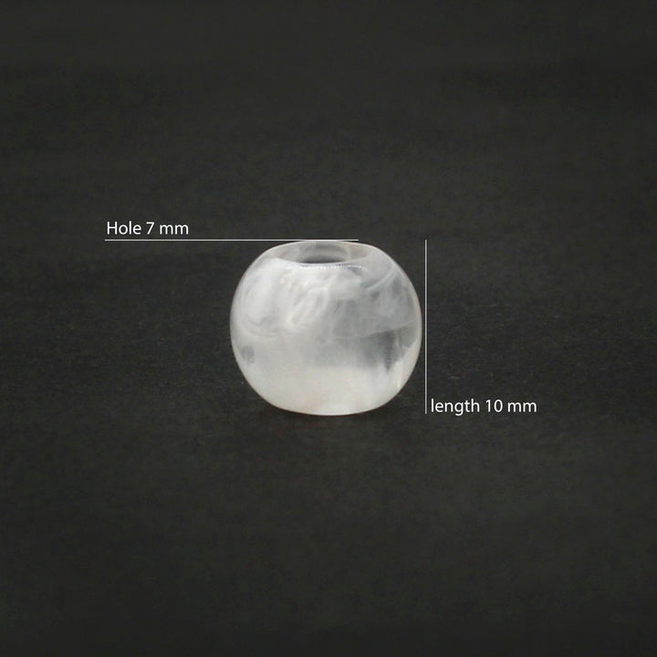 White Cloudy Resin beads