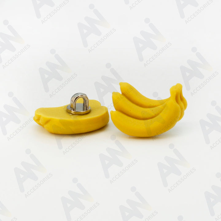 Banana Fruit Buttons Set Of 8 Buttons