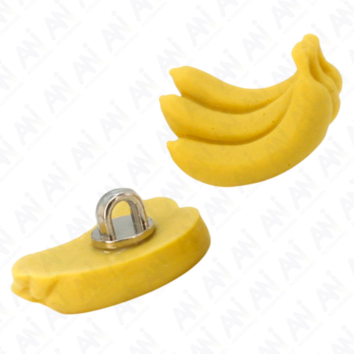 Banana Fruit Buttons Set Of 8 Buttons