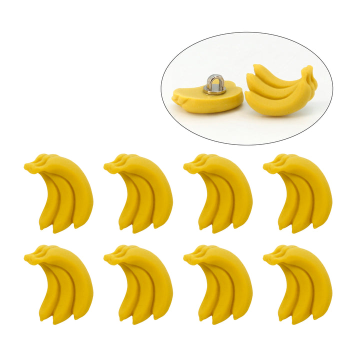 Banana Fruit Buttons Set Of 8 Buttons