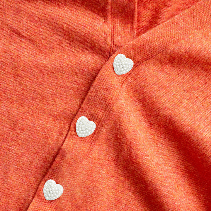 Heart Style Pearl Metal Buttons