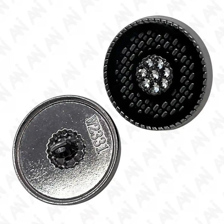 Midnight Sparkle Crystal Metal Button by Ani Accessories Perfect for Coats, Blazers, Sherwani, and More.