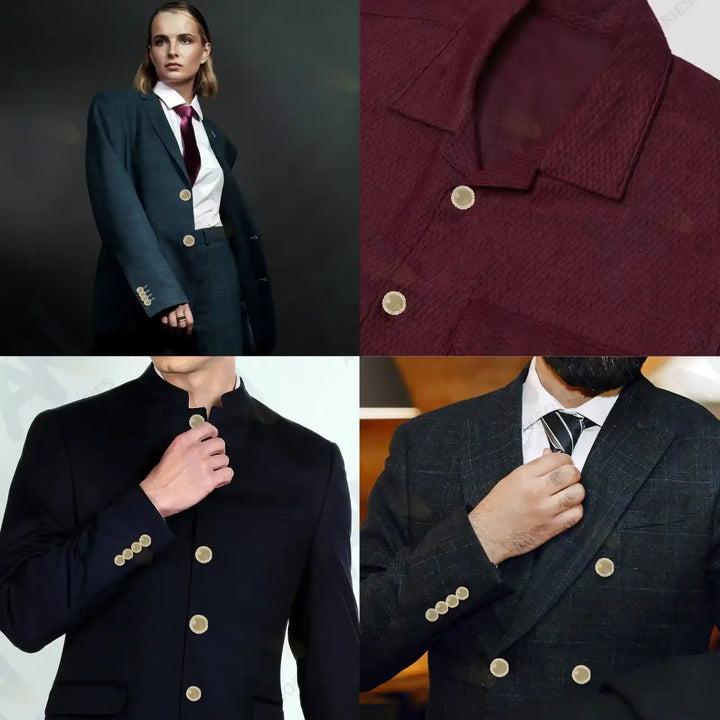 Model with Bottle Cap Buttons by Ani Accessories. Perfect for women's style and men's style.