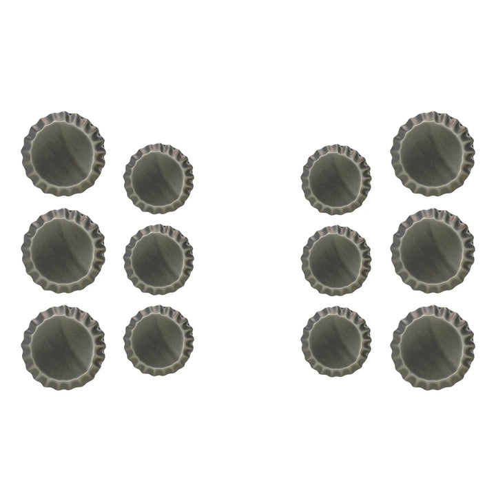 Set of 12 exquisite antique silver buttons by Ani Accessories. Enhance your fashion styles and give a bold touch to your garments.