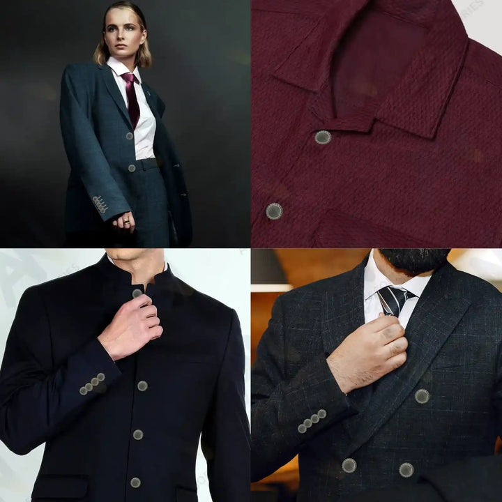 Antique silver buttons with model style by Ani Accessories