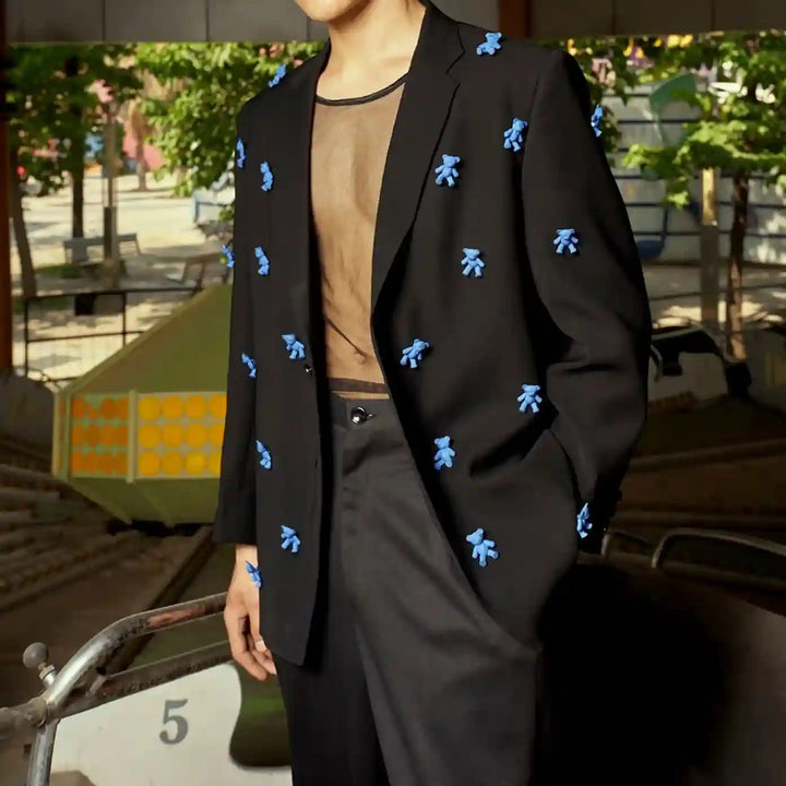 3D Sew on Silicon Teddy Bear Embellishment