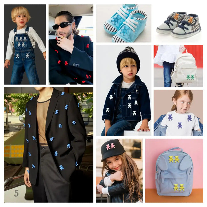 3D Sew on Silicon Teddy Bear Embellishment