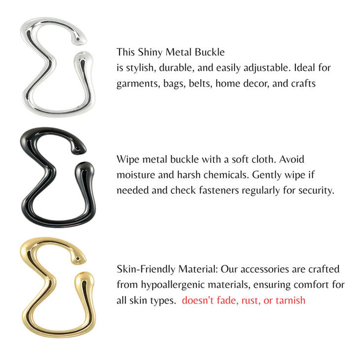 Modern S-Shape Curved Metal Buckle