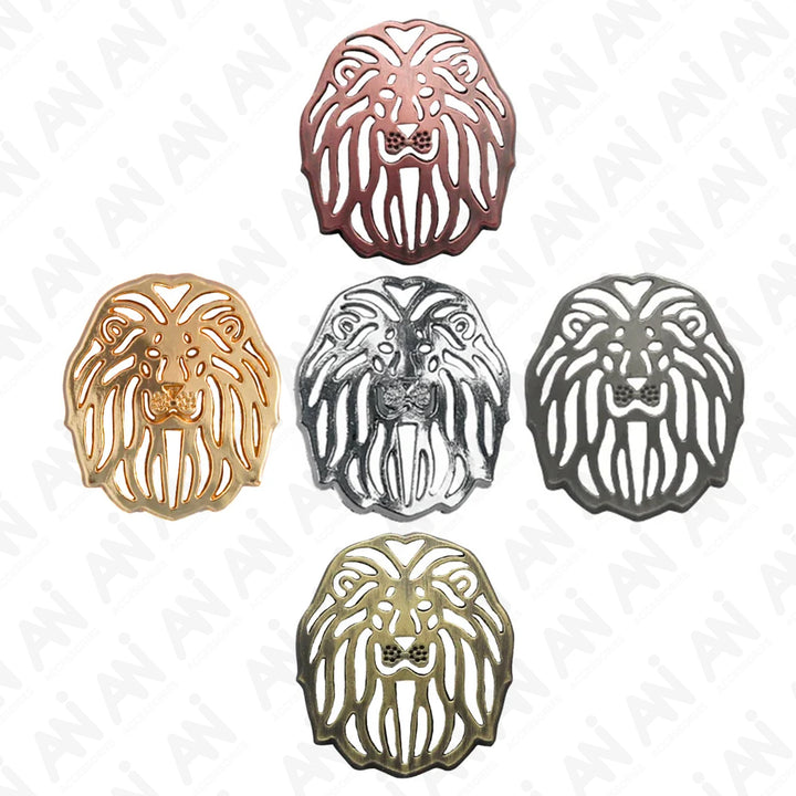 Laser Cut Lion Metal Buttons