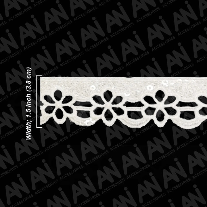 Flower Cut Work Lace | 2 Meter