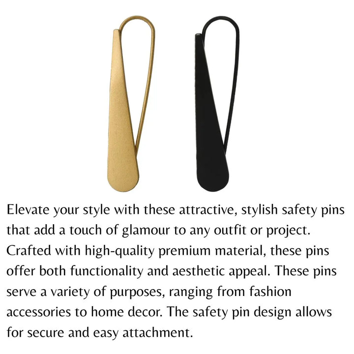 Sleek Style Safety Pin Brooch