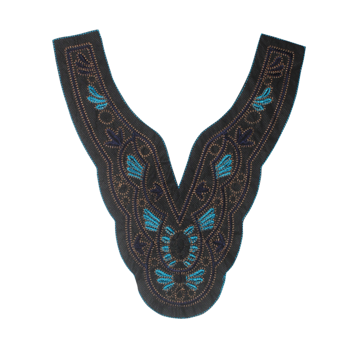 Black & Blue Tone Colored Sweetheart Neckline