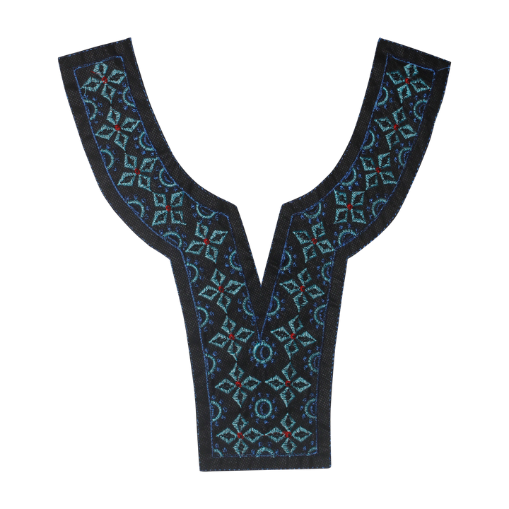 Contrasty Blue Round Scoop Neckline