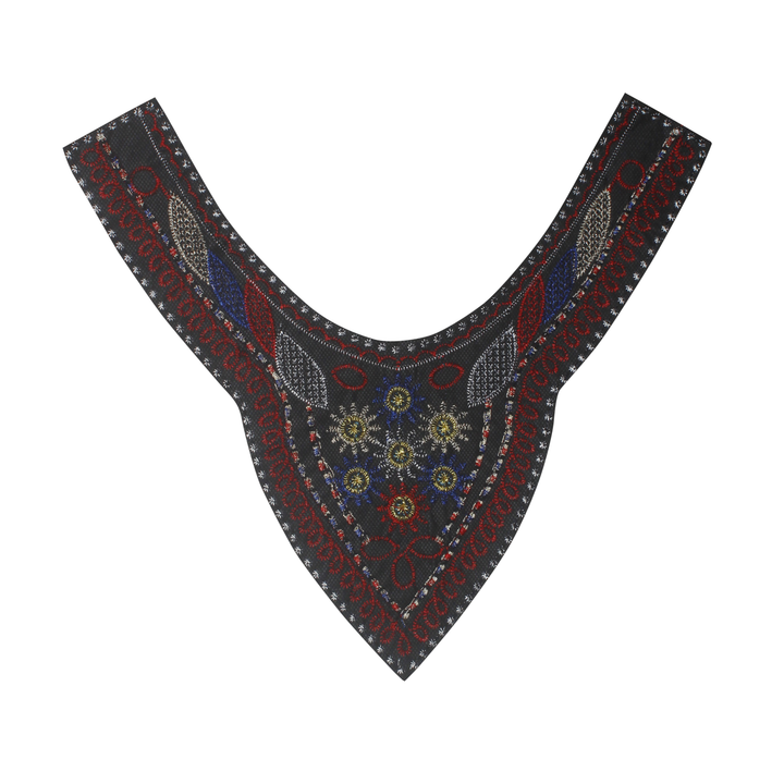 Multicolor Embroidery Round Neckline York
