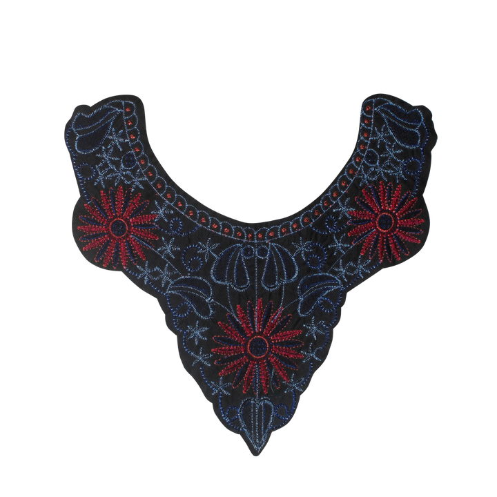 Elegant Lily Flower Scoop Neckline Yoke