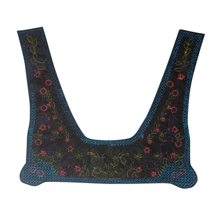 Multicolor Thread Work Ethnic Empire Neckline Yoke