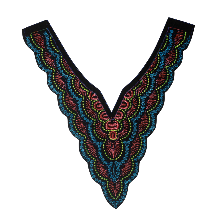 Multicolor V Shaped Sweetheart Neckline