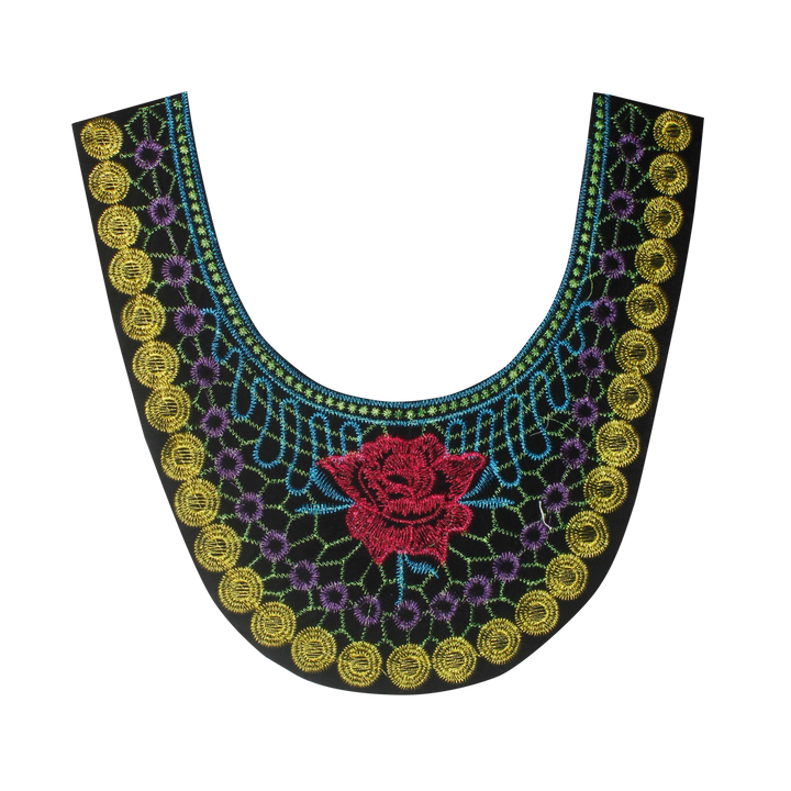 Majestic Rose Round Scoop Neckline Yoke